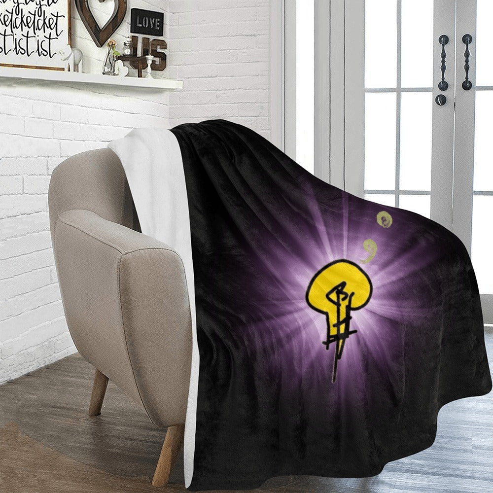 Ultra-Soft Micro Fleece Blanket w/ No Dim Bulb and Rays