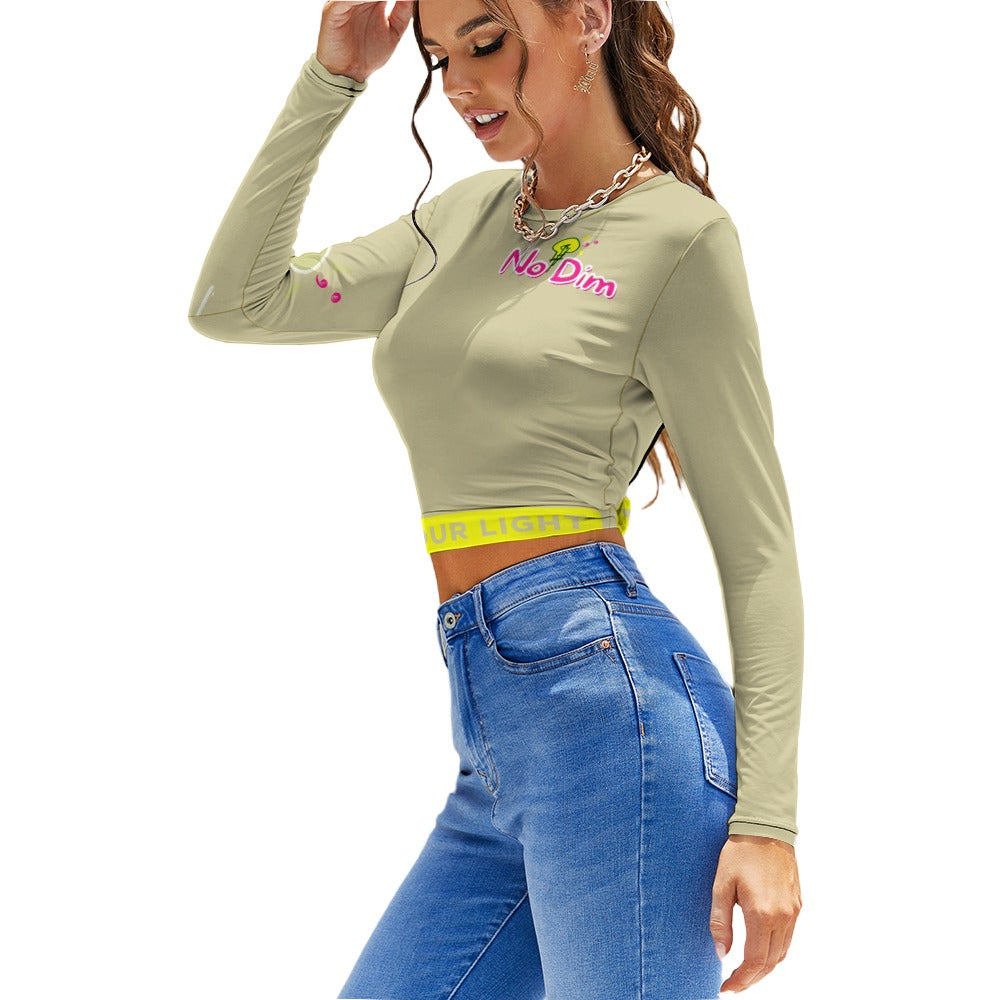Women's Backless Long Sleeve T-Shirt