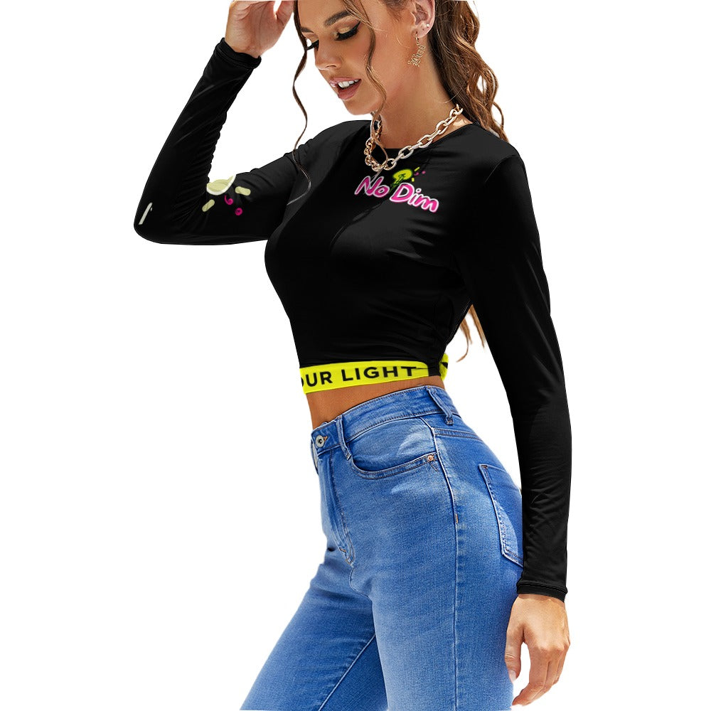 Women's Backless Long Sleeve T-Shirt