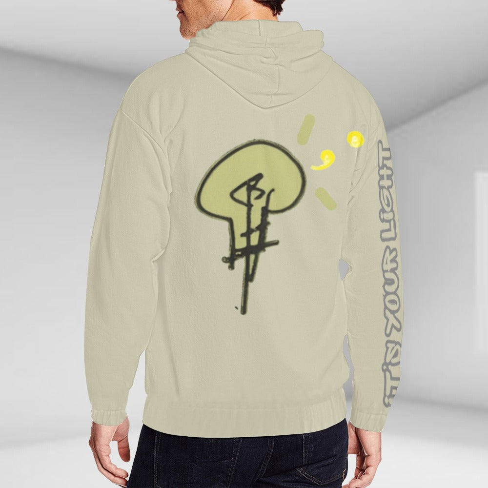 Unisex No Dim Lightbulb Zip-Up Hoodie