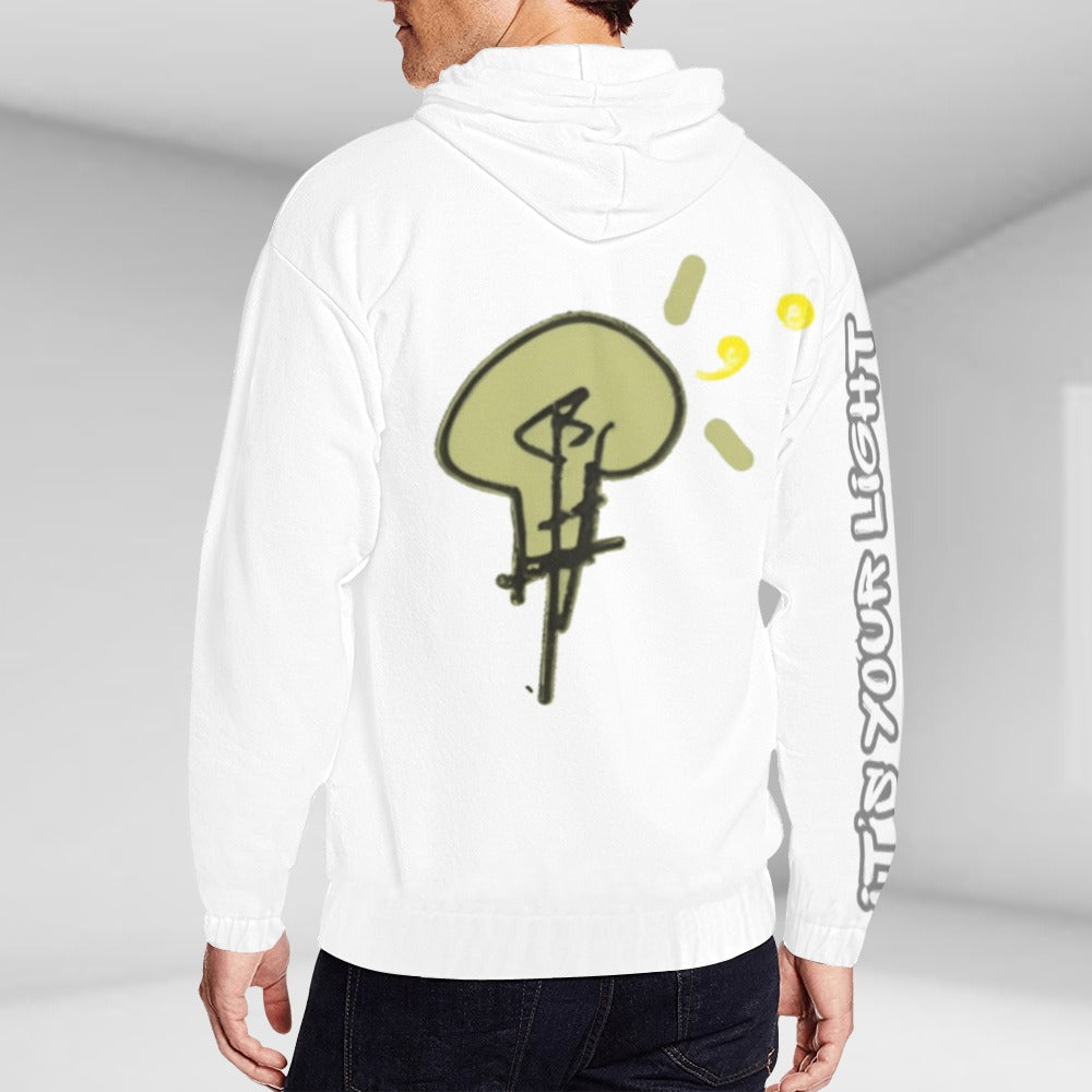 Unisex No Dim Lightbulb Zip-Up Hoodie