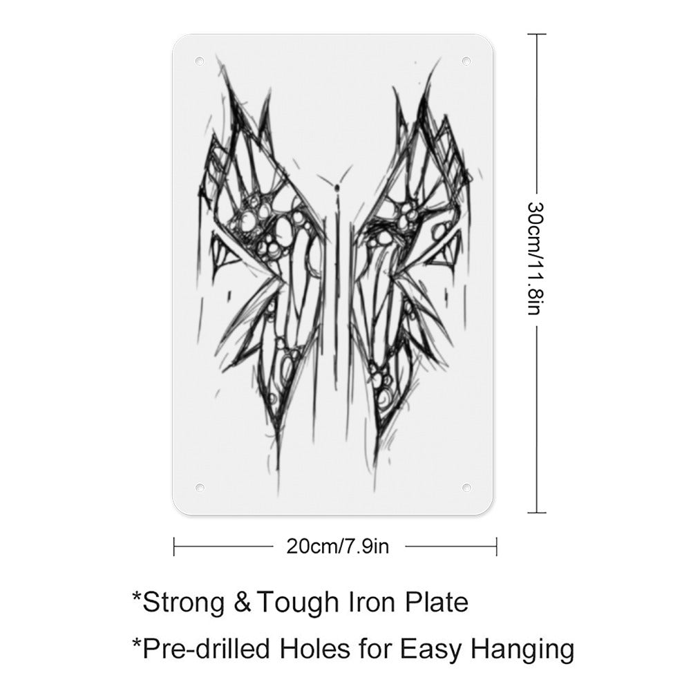 Butterfly Metal Sign