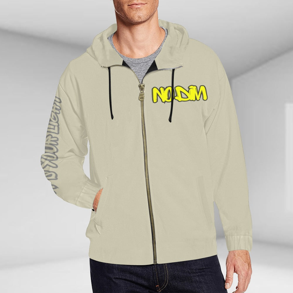 Unisex No Dim Lightbulb Zip-Up Hoodie