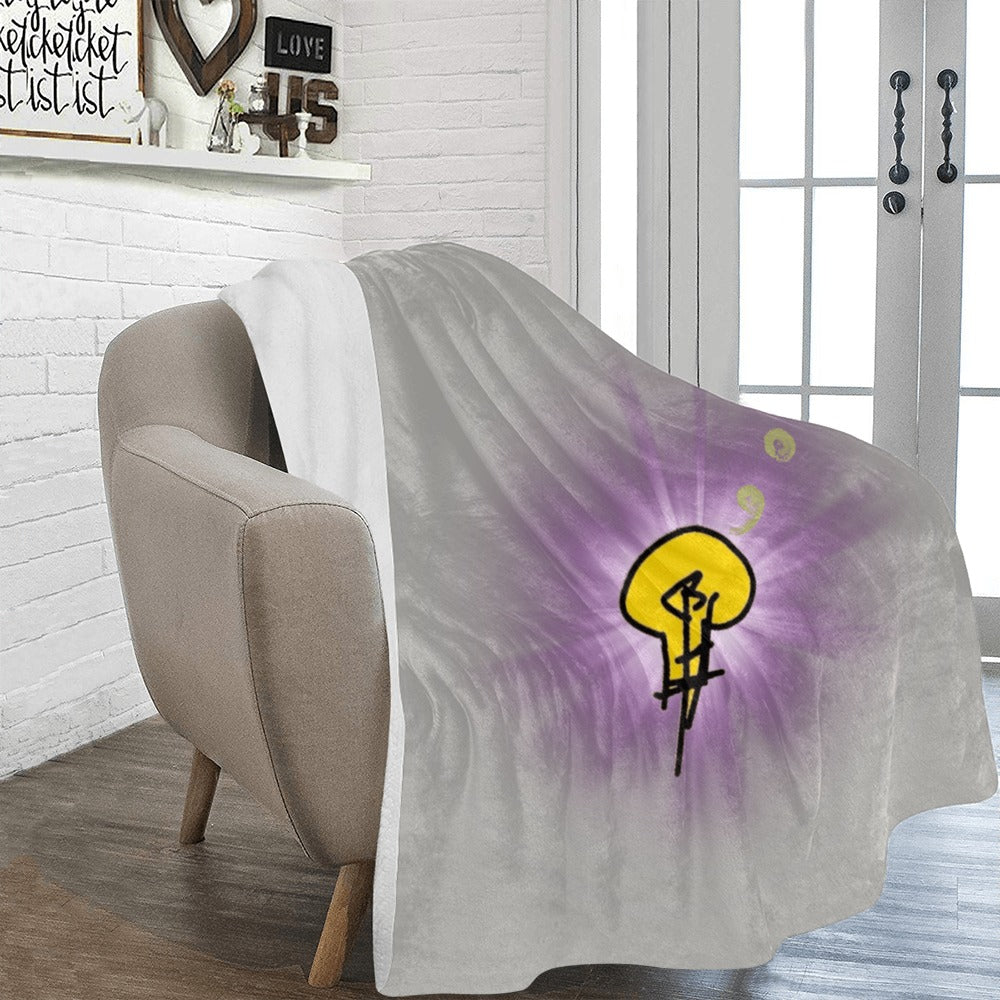 Ultra-Soft Micro Fleece Blanket w/ No Dim Bulb and Rays