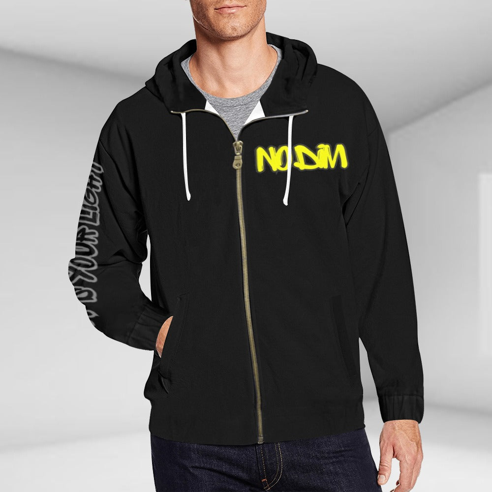 Unisex No Dim Lightbulb Zip-Up Hoodie