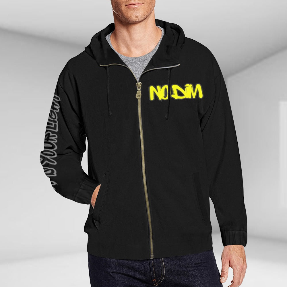 Unisex No Dim Lightbulb Zip-Up Hoodie