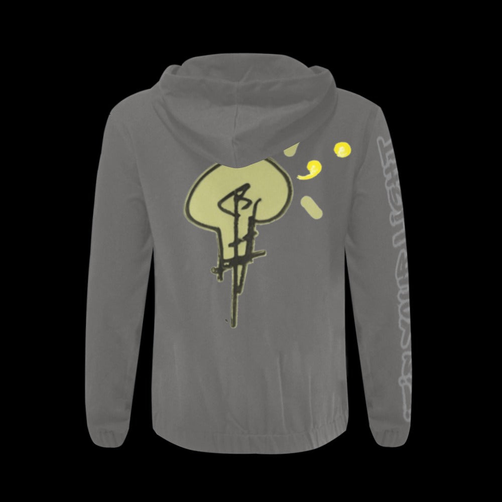 Unisex No Dim Lightbulb Zip-Up Hoodie