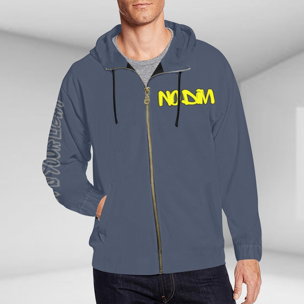 Unisex No Dim Lightbulb Zip-Up Hoodie